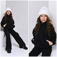 Спортивный костюм на девочку, модный, красивый, подростковый флисовый спортивный костюм для девочки 9-13 лет