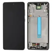 Дисплей для Samsung A73 5G (A736) із сенсором чорний + рамка сервісний оригінал