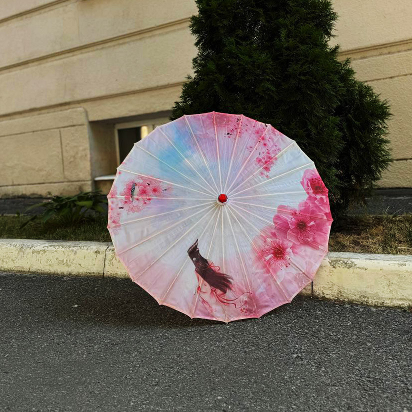 Парасолька декоративна китайська за мотивами Благословення небожителів, фото 1