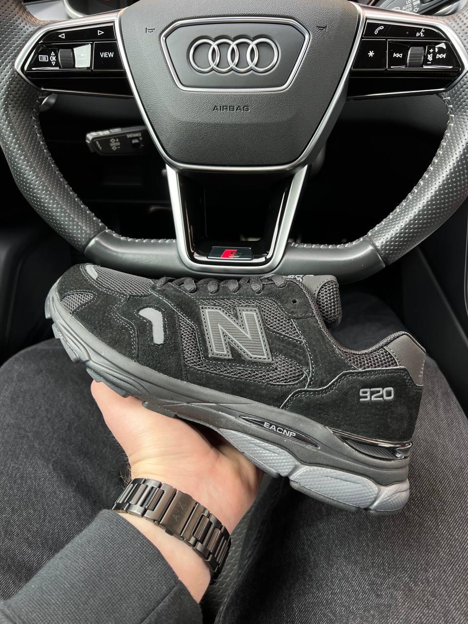 Чоловічі кросівки замша сітка New Balance 920 Black, кеди чоловічі Нью Беленс чорні. Чоловіче взуття
