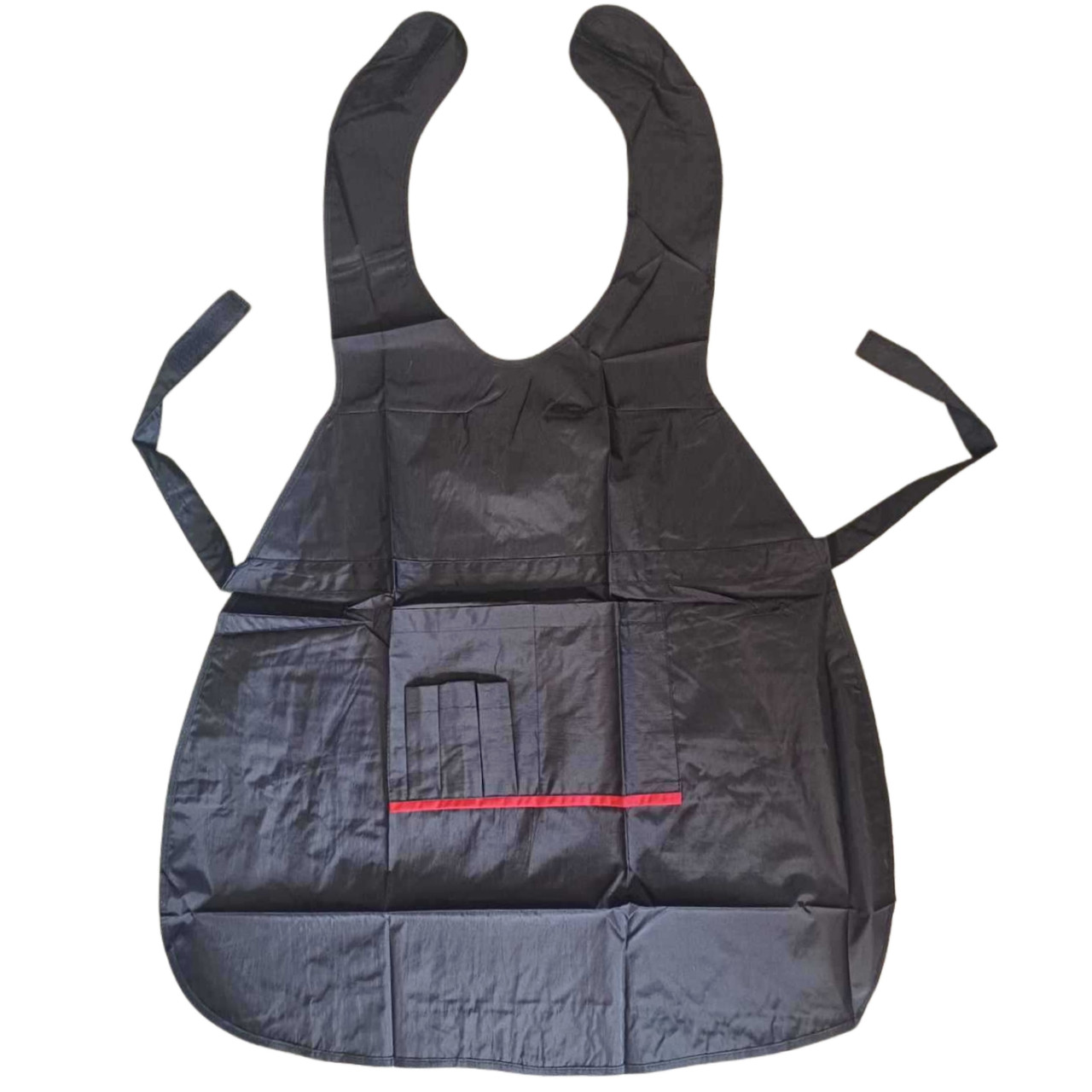 Фартух для перукаря та майстра манікюру – чорний, 2 кишені, захист від вологи, фото 1