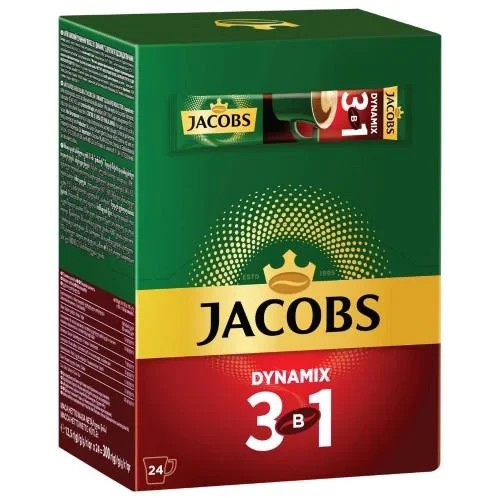 Кавовий напій Jacobs 3в1 Dynamix 24 міцна кава 3в1