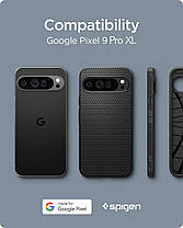 Чохол Spigen для Pixel 9 Pro XL - Liquid Air, Matte Black (ACS07716), фото 3