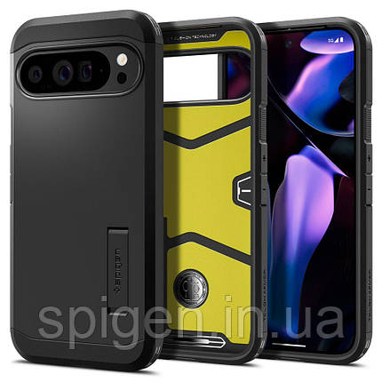 Чохол Spigen для Pixel 9 Pro XL - Tough Armor, Black (ACS07726), фото 1