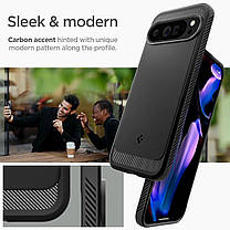 Чохол Spigen для Pixel 9 Pro XL - Rugged Armor, Matte Black (ACS07719), фото 5