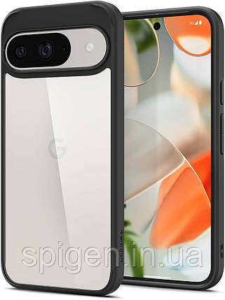Чохол Spigen для Pixel 9 / Pixel 9 Pro - Ultra Hybrid, Matte Black (ACS07690), фото 1