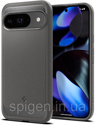 Чохол Spigen для Pixel 9 / Pixel 9 Pro - Rugged Armor, Marble Gray (ACS07783), фото 1