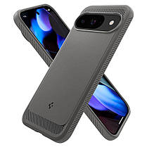 Чохол Spigen для Pixel 9 / Pixel 9 Pro - Rugged Armor, Marble Gray (ACS07783), фото 3
