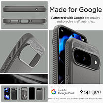 Чохол Spigen для Pixel 9 / Pixel 9 Pro - Rugged Armor, Marble Gray (ACS07783), фото 5