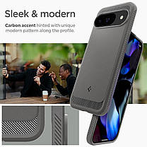 Чохол Spigen для Pixel 9 / Pixel 9 Pro - Rugged Armor, Marble Gray (ACS07783), фото 6