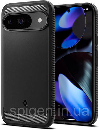 Чохол Spigen для Pixel 9 / Pixel 9 Pro - Rugged Armor, Matte Black (ACS07685), фото 1