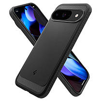 Чохол Spigen для Pixel 9 / Pixel 9 Pro - Rugged Armor, Matte Black (ACS07685), фото 3