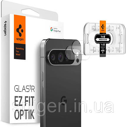 Захисне скло Spigen для камери Pixel 9 Pro - EZ Fit Optik (2шт), Clear (AGL08444), фото 1