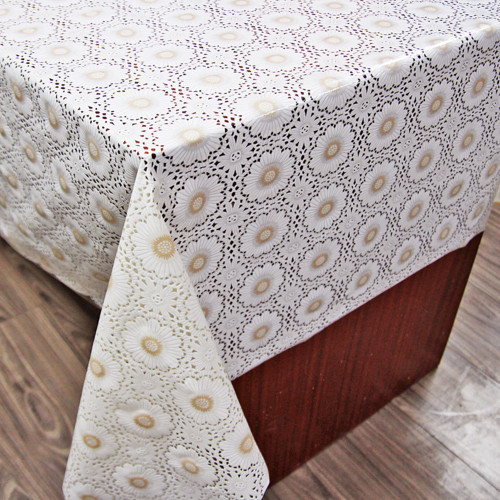 Клейонка ПВХ Bona Domus Lace Ажур 1.32 м х 22 м Захисна скатертина для столу Скатертина ажурна