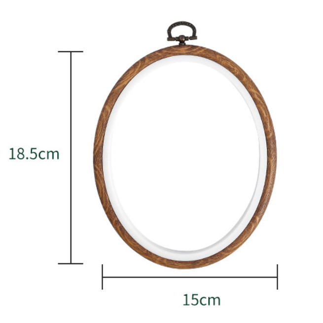 П'яльці-рамка овальні з підвісом 18,5х15 см, імітація дерева