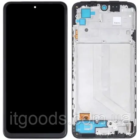 Дисплей (модуль) + тачскрін (сенсор) з рамкою для Xiaomi Redmi Note 10S | M2101K7BG (чорний колір, ТФТ)