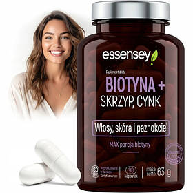 Essensey Біотин + хвощ, цинк в 90 капсулах