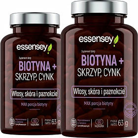 Essensey Біотин + хвощ, цинк в 90 капсулах
