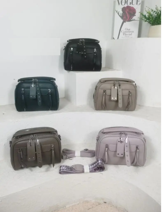 Сумочка жіноча крос-боді на два відділення зі штучної шкіри у різних кольорах Liza, фото 1