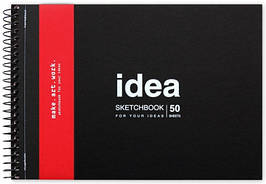 Альбом для ескізів "Prof-art" на спіралі А5, 50 аркушів, дизайн в асортименті, "Школярик"