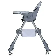 Стільчик для годування M 5722 Gray (регулювання стільниці, підніжки, столика, складна конструкція), фото 3