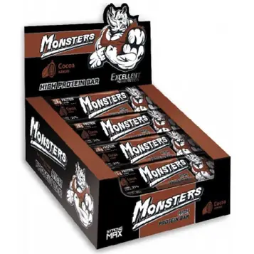 Протеїнові батончики – Monsters High Protein Bar 20х80 g какао