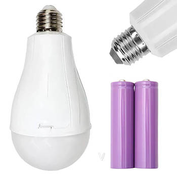 Світлодіодна лампочка з акумулятором 20Вт, Е27, Y-3920 / Аварійна лампочка на акумуляторі / Лед лампа