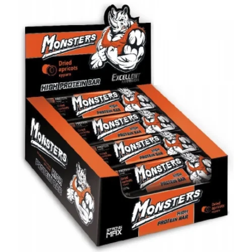 Протеїнові батончики – Monsters High Protein Bar / 20х80 g курага