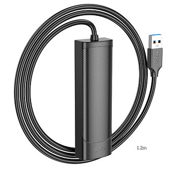 Хаб Hoco USB to 4*USB3.0 кабель 1,2м HUB адаптер Easy HB41