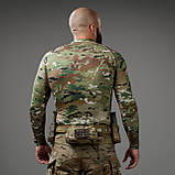 Рашгард тактичний Raptor Rashguard Multicam. Slim fit, polyester. Розмір L, фото 7