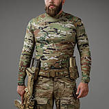 Рашгард тактичний Raptor Rashguard Multicam. Slim fit, polyester. Розмір L, фото 8