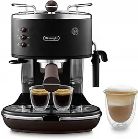 Ріжкова кавоварка еспресо Delonghi Icona Vintage ECOV 311.BK, фото 4