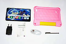 Дитячий ігровий планшет Андроїд 14 WiFi 128 GB 7 дюймів IPS 4 ядра 4G Kidiby, фото 2