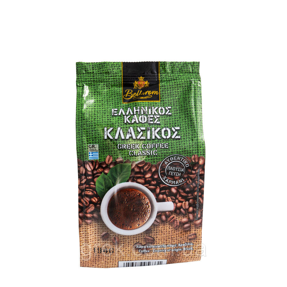 Кава грецька натуральна мелена класична Bellarom 194 г, фото 1