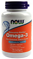Омега 3 NOW Omega-3 Odor Controlled Enteric Coated 90 капс