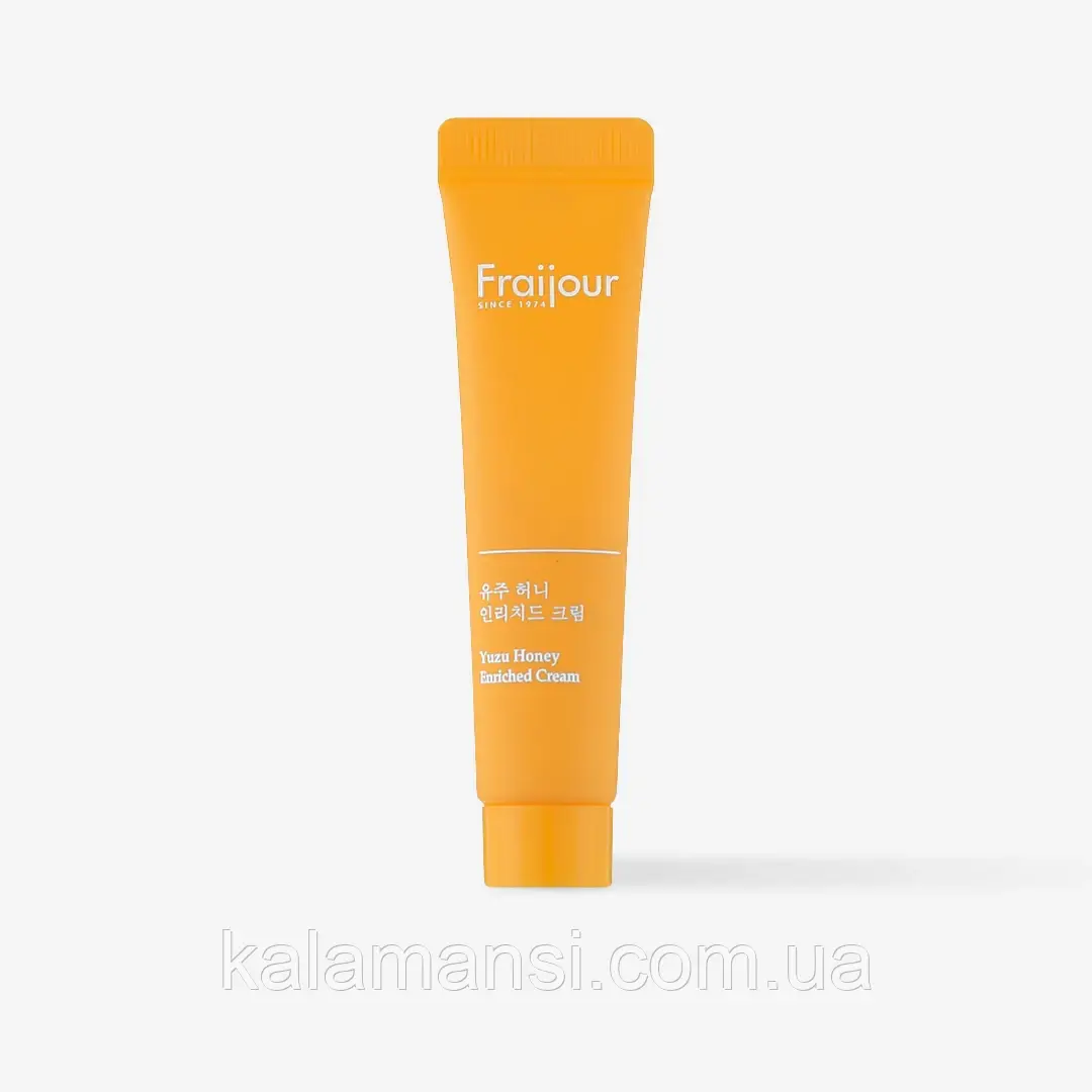 Вітамінний крем для обличчя з юдзу та прополісом Fraijour Yuzu Honey Enriched Cream 10 мл, фото 1