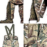 Тактичний зимовий костюм Softshell з мембраною у кольорі мультикам та розрахований на температуру -20, фото 7