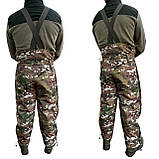 Тактичний зимовий костюм Softshell з мембраною у кольорі мультикам та розрахований на температуру -20, фото 9