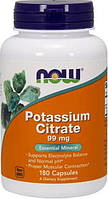 Калій цитрат NOW Foods Potassium Citrate 99 мг 180 капсул