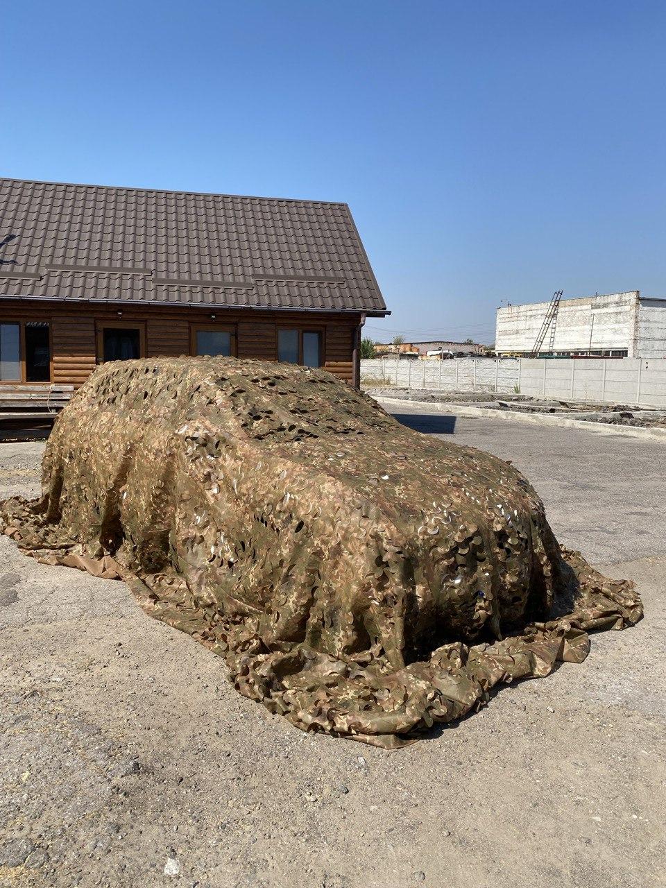 Маскувальна сітка 8х12 коричнева осіння для автомобіля, пікапа, позашляховика та техніки. Осінь №3
