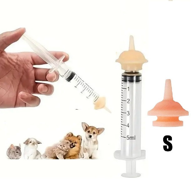 Соска силіконова для годування маленьких хатніх тварин, кошенят, цуценят, розмір S