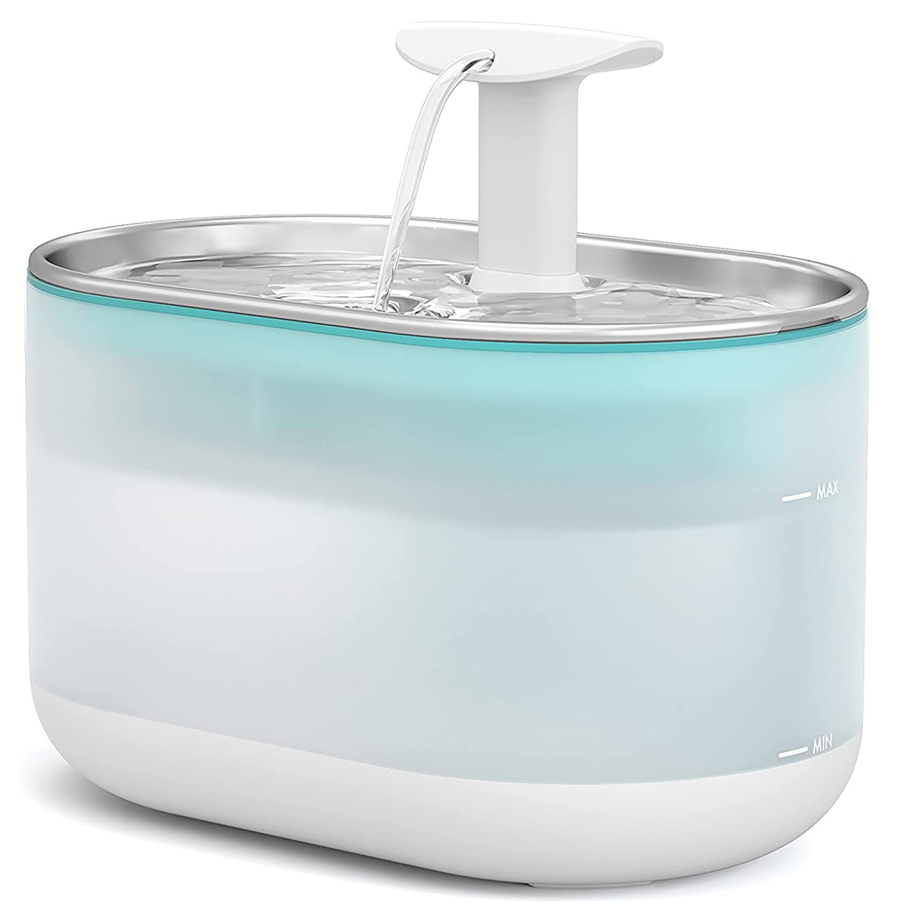 Фонтан для кота Petrust TK-WF002 2,1 л зі сталевою мискою та фільтром, Білий