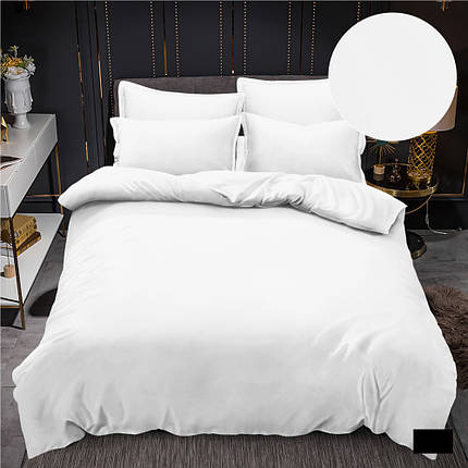 Однотонна тканина 220 см білого кольору для постільної білизни поліестер Мікрофібра синтетична MIK16 у рулоні 60 м, фото 1