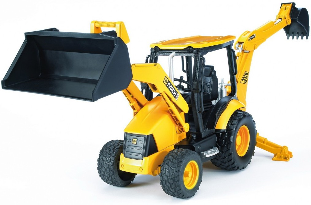 Дорожный погрузчик с экскаватором Bruder JCB MIDI CX М1:16 (02427) - фото 3 - id-p442193708