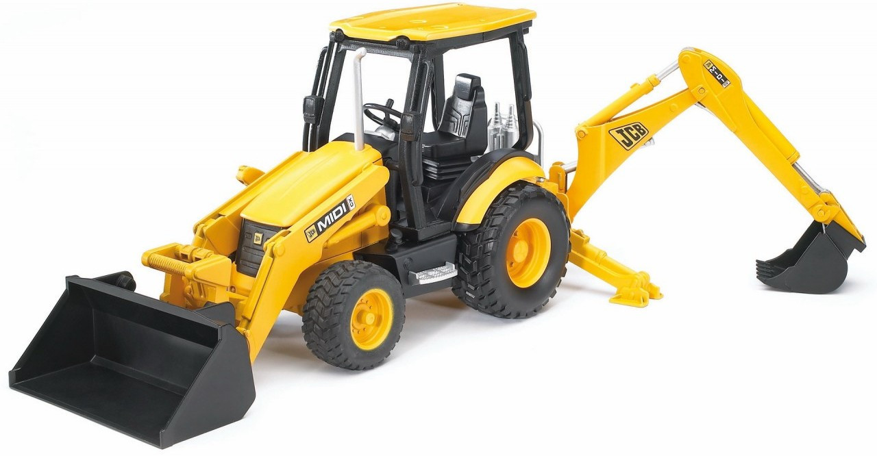 Дорожный погрузчик с экскаватором Bruder JCB MIDI CX М1:16 (02427) - фото 1 - id-p442193708