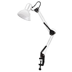 Настільна лампа зі струбциною E27 біла Євросвітло Ridy-027 - MegaLavka