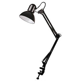 Настільна лампа E27 зі струбциною чорна Євросвітло Ridy-027 - MegaLavka