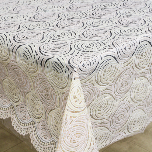 Клейонка ПВХ Bona Domus Lace Ажур 1.32 м х 22 м Мереживна клейонка на стіл Скатертина-клейонка святкова