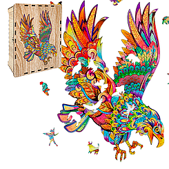 Пазл А3 Орел 207 фігурних елементів 47х37 см у подарунковій коробці з дерева.