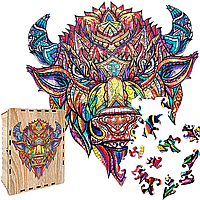 Пазл А3 Зубр 137 деревянных элементов в подарочной коробочке 38х40,8 см Бизон